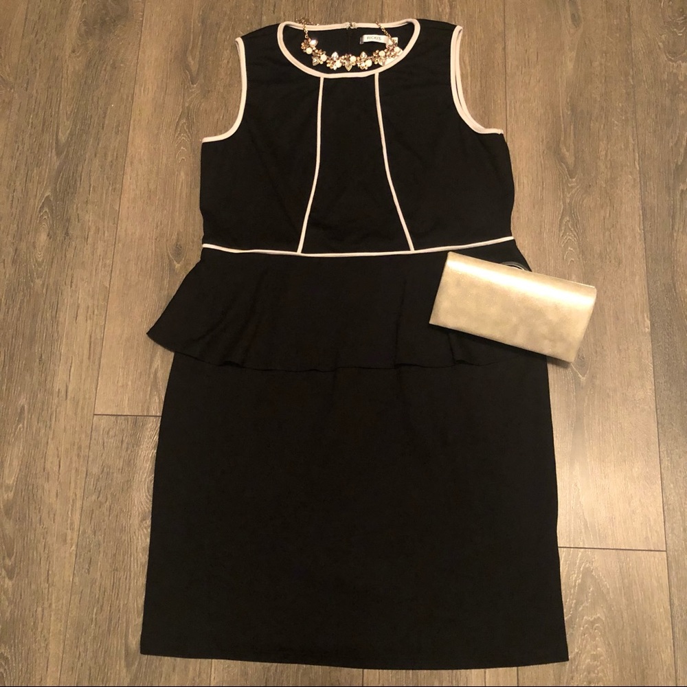 Ricki’s Black Dress with White Accents US 14